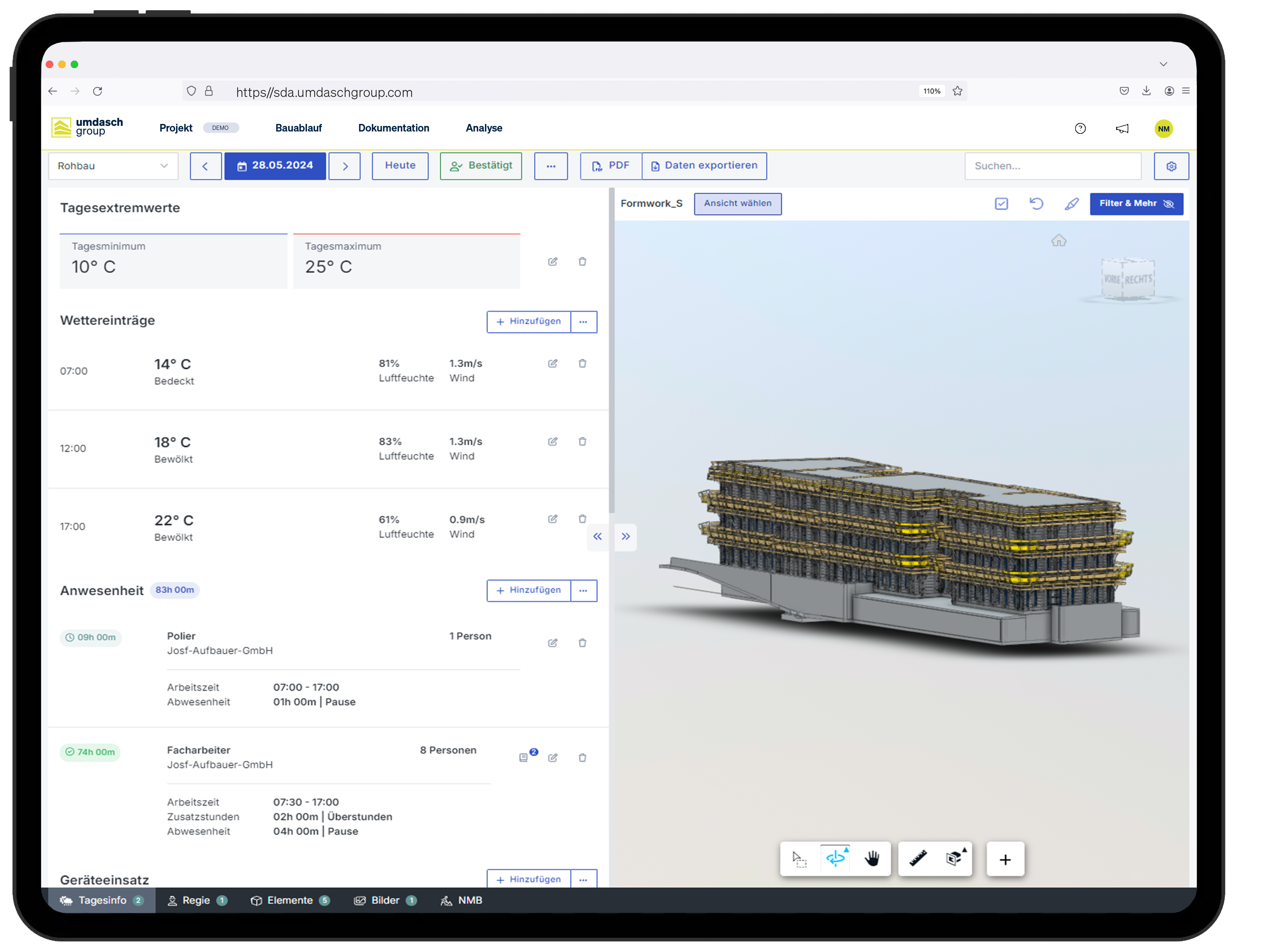 screenshot of Site Docu and Analytics